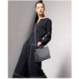 <bold>Tote / Messenger Bag <br>Genuine-Leather Handbag  - strapsandbrass.com