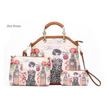 <bold>Tote Crossbody Bag & Purse Set <br>Canvas & Vegan-Leather Handbag  - strapsandbrass.com