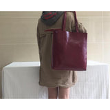 <bold>Bucket  / Tote Bag <br>Genuine-Leather Handbag  - strapsandbrass.com