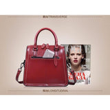 <bold>Top-Handle / Messenger Bag <br>Genuine-Leather Handbag  - strapsandbrass.com