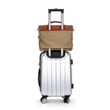 Messenger Bag | Briefcase <br> Genuine Leather | Canvas Handbag  - strapsandbrass.com