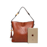 <bold>Bucket / Shoulder Bag <br>Vegan-Leather Handbag  - strapsandbrass.com