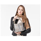 <bold>Bucket / Tote Bag <br>Genuine-Leather Handbag  - strapsandbrass.com