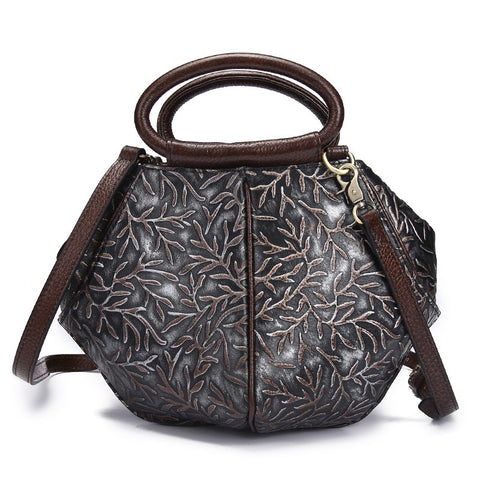 <bold>Shell / Crossbody Bag <br>Genuine-Leather Handbag  - strapsandbrass.com