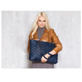 <bold>Tote Crossbody Bag & Purse Set <br>Vegan-Leather Handbag  - strapsandbrass.com