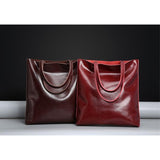 <bold>Bucket  / Tote Bag <br>Genuine-Leather Handbag  - strapsandbrass.com