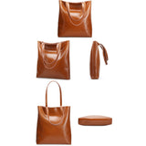 <bold>Bucket  / Tote Bag <br>Genuine-Leather Handbag  - strapsandbrass.com
