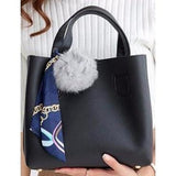 <bold>Tote / Crossbody Bag <br>Vegan-Leather Handbag Black - strapsandbrass.com