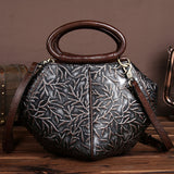 <bold>Shell / Crossbody Bag <br>Genuine-Leather Handbag  - strapsandbrass.com