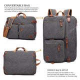 Convertible Backpack / Messenger / Laptop <br> Nylon Backpack  - strapsandbrass.com