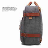 Convertible Backpack / Messenger / Laptop <br> Nylon Backpack  - strapsandbrass.com