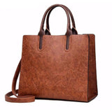 <bold>Tote / Shoulder Bag  <br>Vegan-Leather Handbag  - strapsandbrass.com