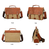 Messenger Bag | Briefcase <br> Genuine Leather | Canvas Handbag  - strapsandbrass.com