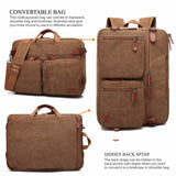 Convertible Backpack / Messenger / Laptop <br> Nylon Backpack  - strapsandbrass.com