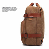 Convertible Backpack / Messenger / Laptop <br> Nylon Backpack  - strapsandbrass.com