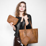 <bold>Tote Crossbody & Purse Set <br>Vegan-Leather Handbag  - strapsandbrass.com