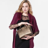 <bold>Messenger / Tote Bag <br>Genuine-Leather Handbag  - strapsandbrass.com