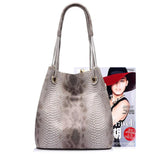 <bold>Bucket / Tote Bag <br>Genuine-Leather Handbag  - strapsandbrass.com