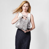 <bold>Bucket  / Tote Bag <br>Genuine-Leather Handbag  - strapsandbrass.com