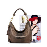 <bold>Hobo / Tote Bag  <br>Genuine-Leather Handbag  - strapsandbrass.com