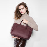 <bold>Tote / Shoulder Bag  <br>Vegan-Leather Handbag  - strapsandbrass.com