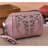 Shell / Crossbody Bag  <br>Genuine-Leather Handbag Pink - strapsandbrass.com