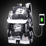 Backpack USB Charging<br> Oxford Backpack  - strapsandbrass.com
