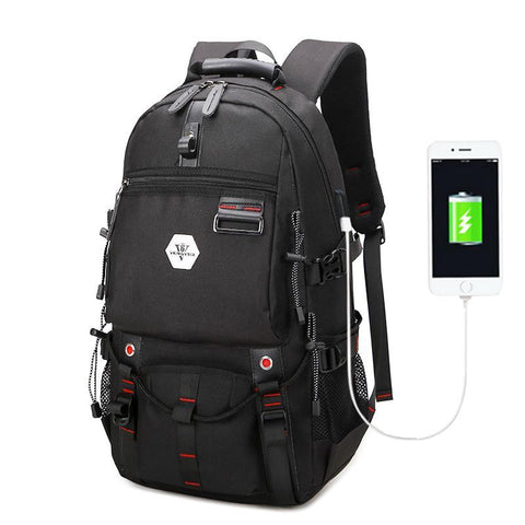 Backpack USB Charging & Water Resistant <br> Oxford Backpack  - strapsandbrass.com