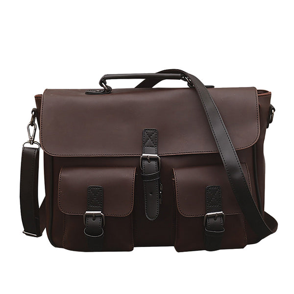 Briefcase | Messenger Bag <br> Genuine Leather Handbag  - strapsandbrass.com