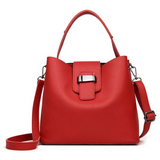 <bold>Bucket / Tote Bag  <br>Vegan-Leather Handbag  - strapsandbrass.com