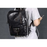 Backpack USB Charging <br> Vegan Leather Backpack  - strapsandbrass.com