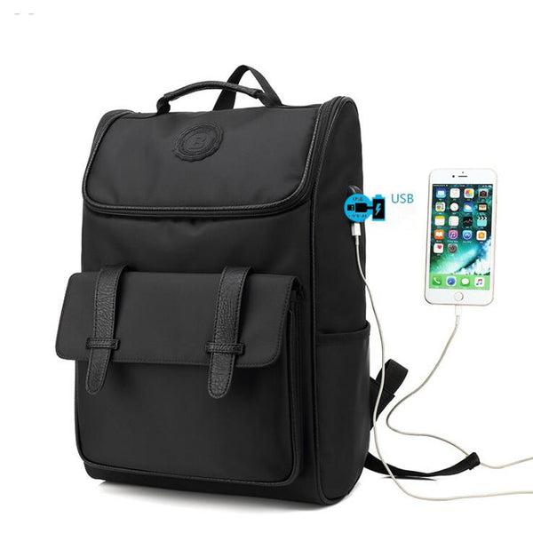 Backpack USB Charging<br> Nylon Backpack  - strapsandbrass.com
