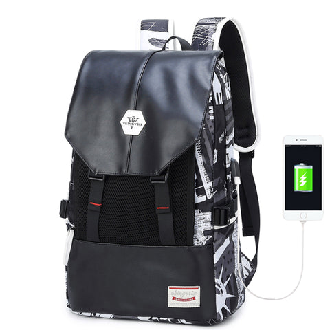 Backpack USB Charging <br> Oxford Backpack  - strapsandbrass.com