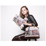 <bold>Tote Crossbody Bag & Purse Set <br>Canvas & Vegan-Leather Handbag  - strapsandbrass.com