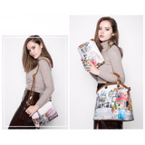 <bold>Tote Crossbody Bag & Purse Set <br>Canvas & Vegan-Leather Handbag  - strapsandbrass.com