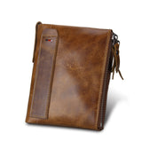 Wallet (RFID Blocking) <br> Genuine Leather Wallet Brown - strapsandbrass.com