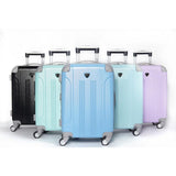famous luggage modern 20" hardside expandable hardside carry-on luggage  - strapsandbrass.com
