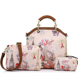 <bold>Tote Crossbody Bag & Purse Set <br>Canvas & Vegan-Leather Handbag Big Ben - strapsandbrass.com