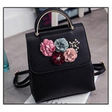 <bold>Youth Backpack  <br>Vegan-Leather Fashion Backpack Black - strapsandbrass.com