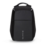 Backpack USB Charging & Anti-Theft <br> Nylon Backpack Black - strapsandbrass.com