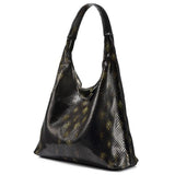 <bold>Hobo  / Tote Bag <br>Genuine-Leather Handbag Black - strapsandbrass.com