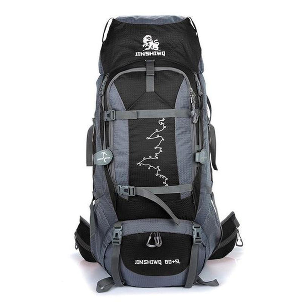 Backpack Hiking & Climbing<br> Nylon Backpack Black - strapsandbrass.com
