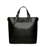 <bold>Bucket / Tote Bag  <br>Vegan-Leather Handbag Black - strapsandbrass.com