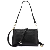 <bold>Crossbody / Shoulder Bag <br>Genuine-Leather Handbag Black - strapsandbrass.com