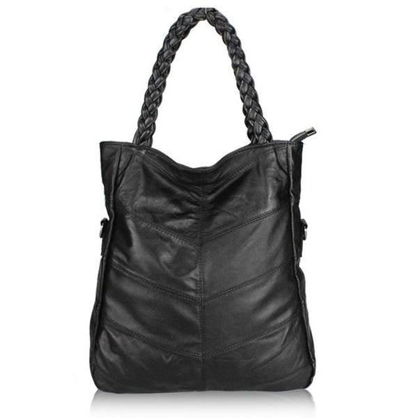 <bold>Bucket  / Tote Bag <br>Genuine-Leather Handbag  - strapsandbrass.com