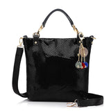 <bold>Bucket / Crossbody Bag <br>Genuine-Leather Handbag Black - strapsandbrass.com