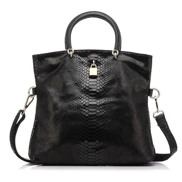 <bold>Bucket / Crossbody Bag <br>Genuine-Leather Handbag Black - strapsandbrass.com