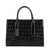<bold>Tote / Shoulder Bag <br>Vegan-Leather Handbag Black - strapsandbrass.com