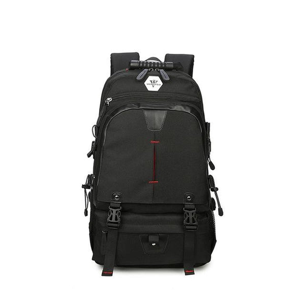 Backpack USB Charging<br> Oxford Backpack Black - strapsandbrass.com