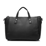 <bold>Tote / Shoulder Bag  <br>Vegan-Leather Handbag Black - strapsandbrass.com
